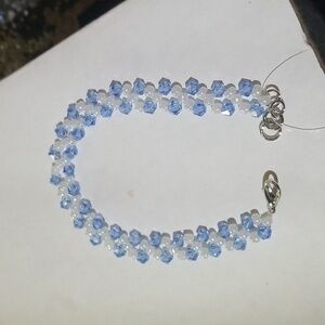 Something Blue Bridal Crystal Bracelet Jewelry.07/16/138